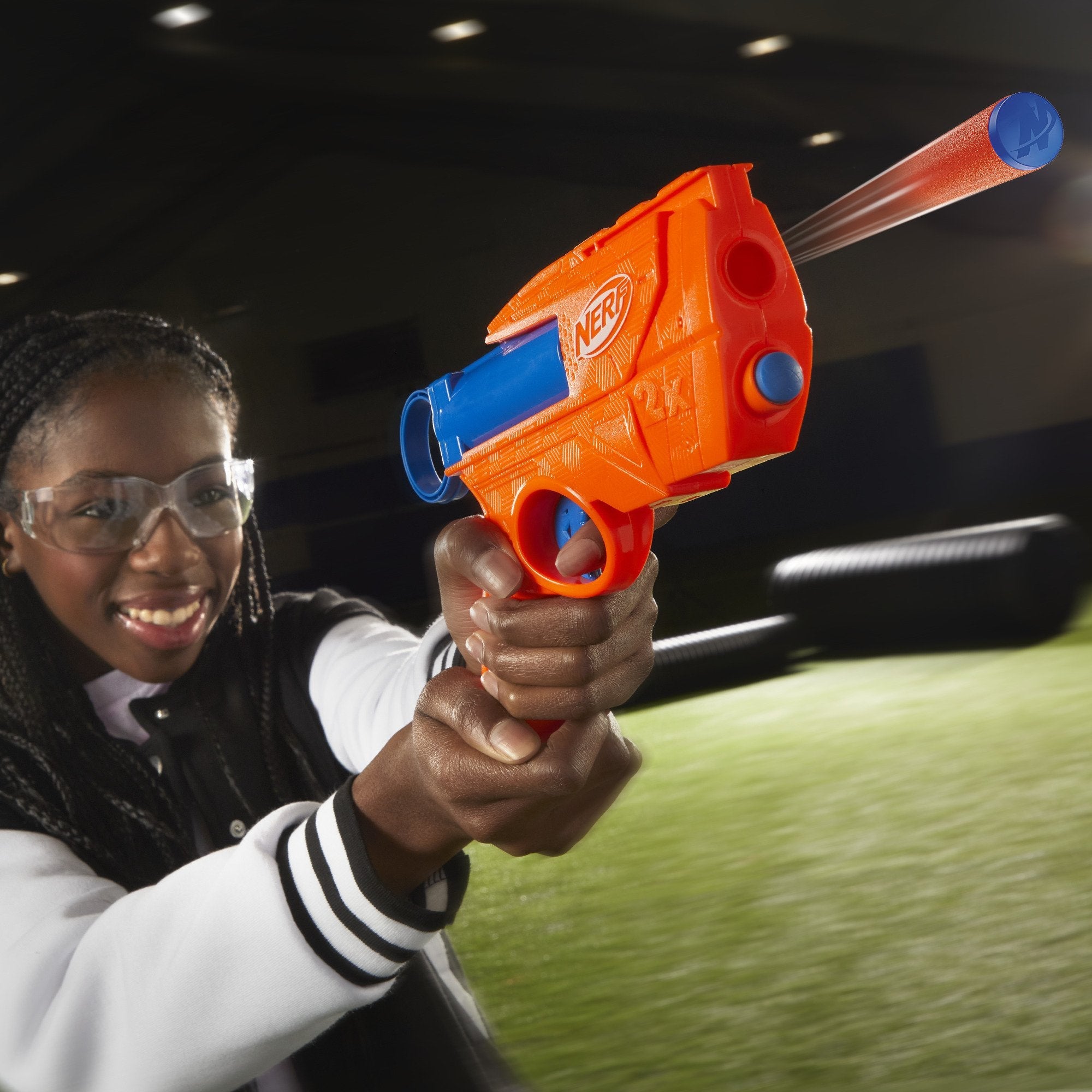 Nerf Nerf N Series Ward, Lanzador De Dardos Azul/Naranja G0132eu4