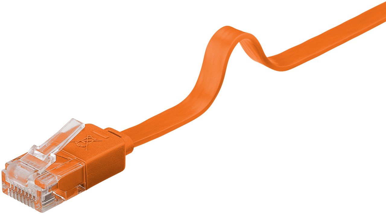 Latiguillo Cat 6, U-Utp,  1.50 M, Naranja, Plano Cu-Pvc