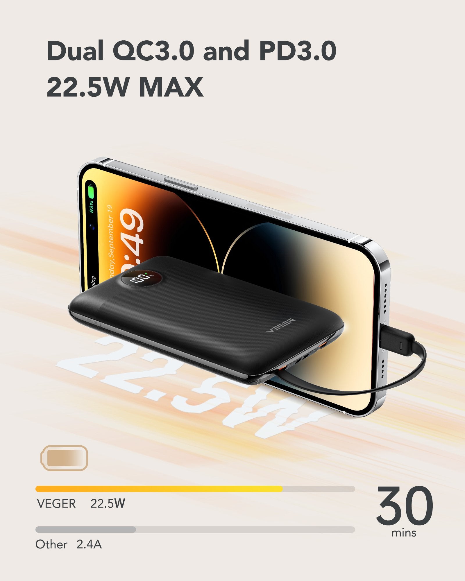 EAN 6970453557939 - VEGER C11 batería externa Polímero de litio Negro imagen 4