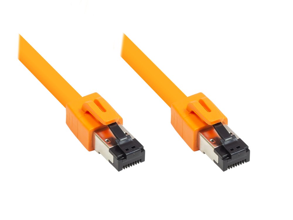Rns® Cable De Red Cat. 8.1, S Ftp, Pimf, Halogenfrei (Lszh), 2000mhz, 40gbit S, Orange, 0,5m, Good Connections®