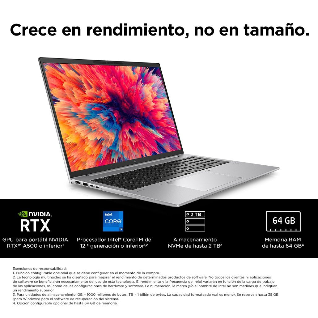 Portátil Hp Workstation Zbook Firefly 16 G9 I5-1240p 16gb 512gb Ssd 16'' W11pro