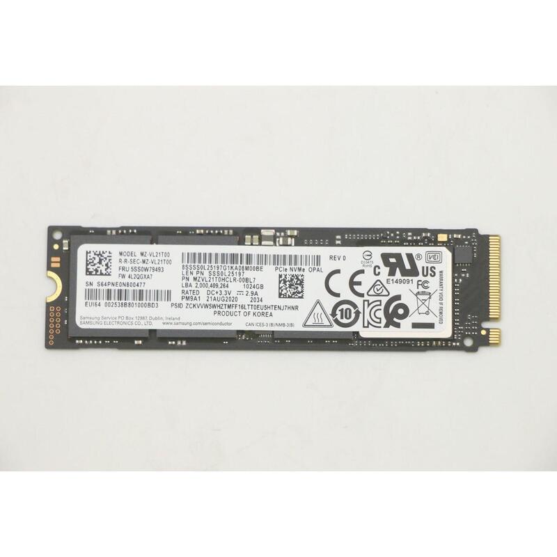 1tb M.2 2280 Pcie Nvme Ssd  With Opal 2.0