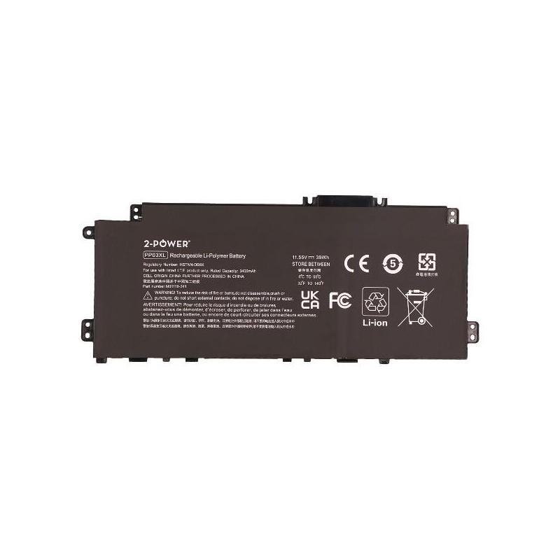 2-Power Batería 11.55v 3400mah Para Hp Pavilion X360 14-Dwxxx Cbp3781a