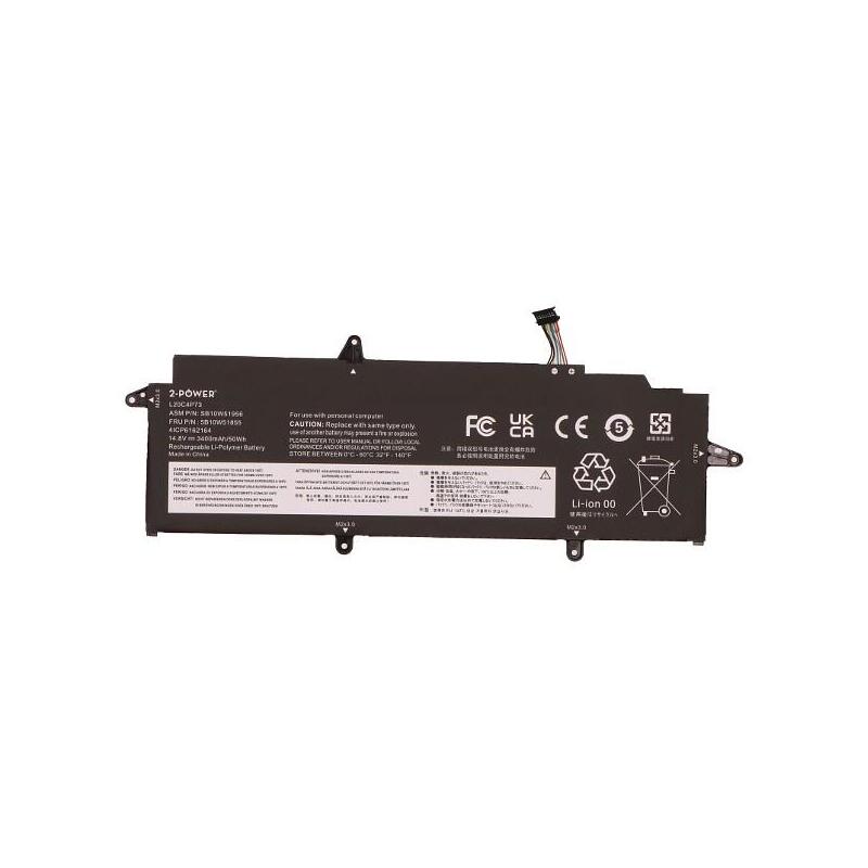 2-Power Batería 14.8v 3400mah Para Lenovo Thinkpad X13 Gen 2 20xh 2p-5b11m90069