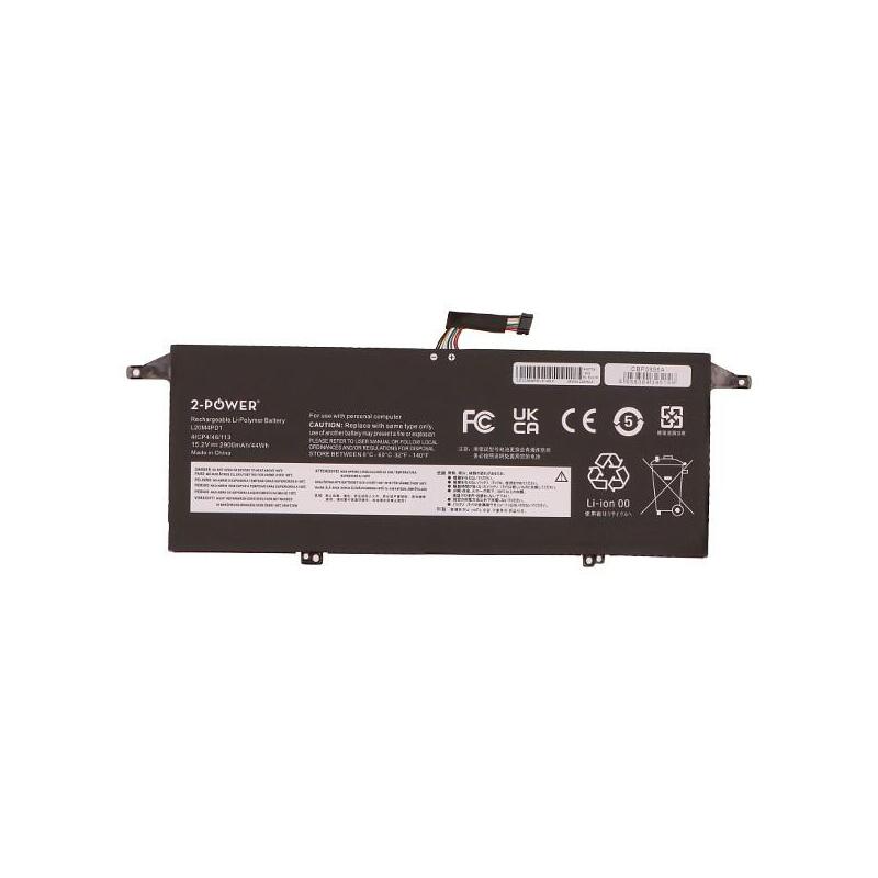 2-Power Batería 15.2v 2900mah Para Lenovo Thinkbook 13x Itg 20wj 2p-L20d4pd1