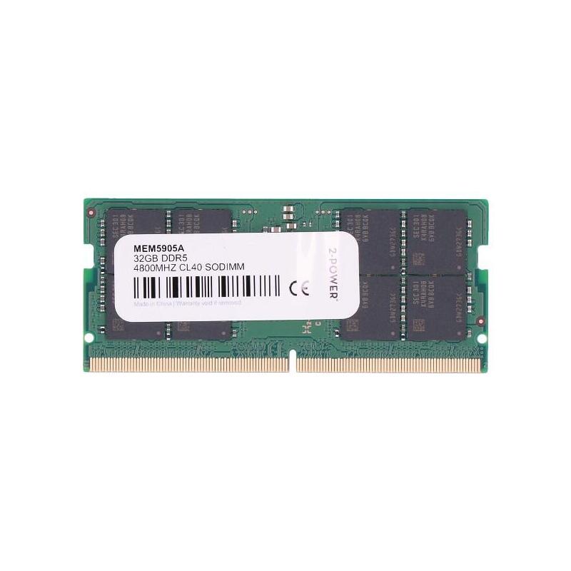 2-Power Memoria Sodimm 32gb Ddr5 4800mhz Cl40 Sodimm 2p-Kvr48s40bd8-32