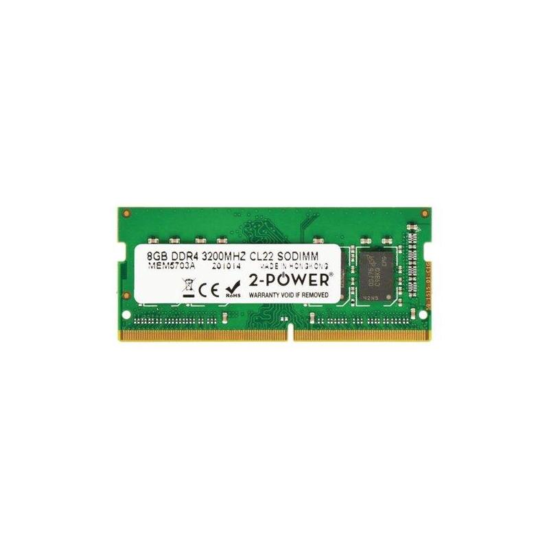 2-Power Memoria Sodimm 8gb Ddr4 3200mhz Cl22 Sodimm 2p-141j5aa