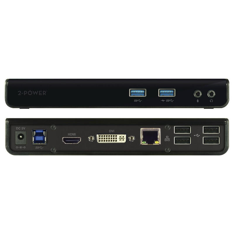 2-Power Usb-C & Usb 3.0 Dual Display Dock Para Universal Usb 3.0 Laptop Docking Station Doc0110a