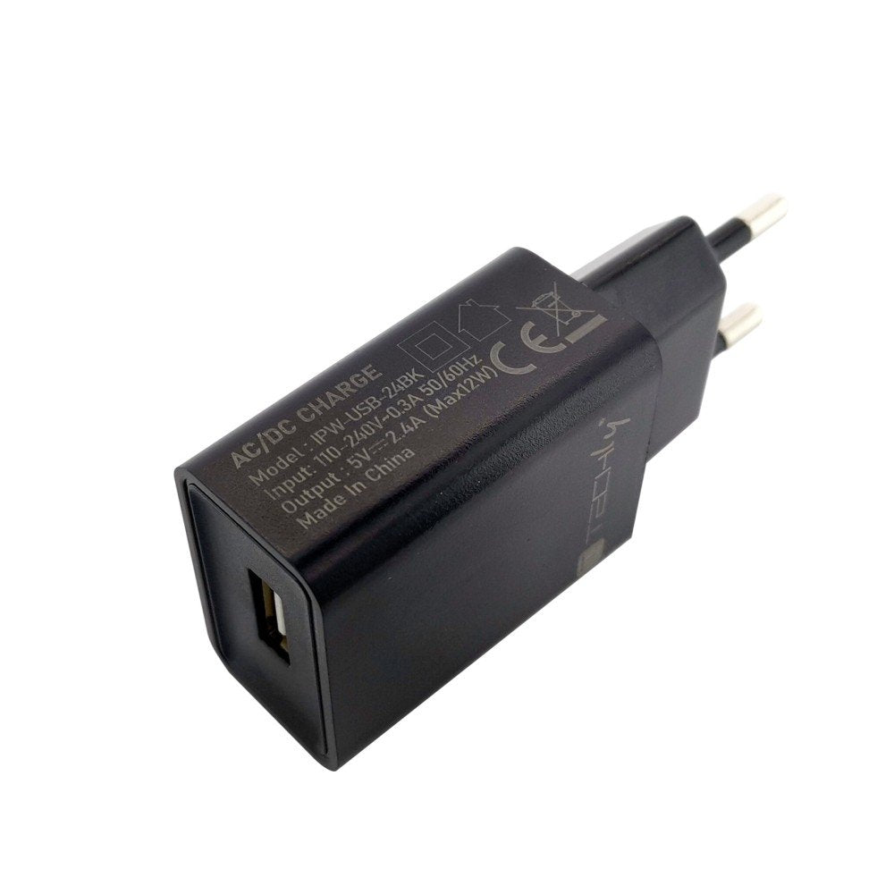 Cargador De Pared Techly Usb-A 5v 2.4a Para Smartphone O Tablet