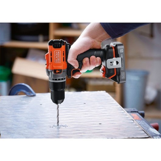 Taladro De Impacto Inalámbrico Negro&Decker 18 V 2 X 2 Ah. Kof Bcd383d2xk