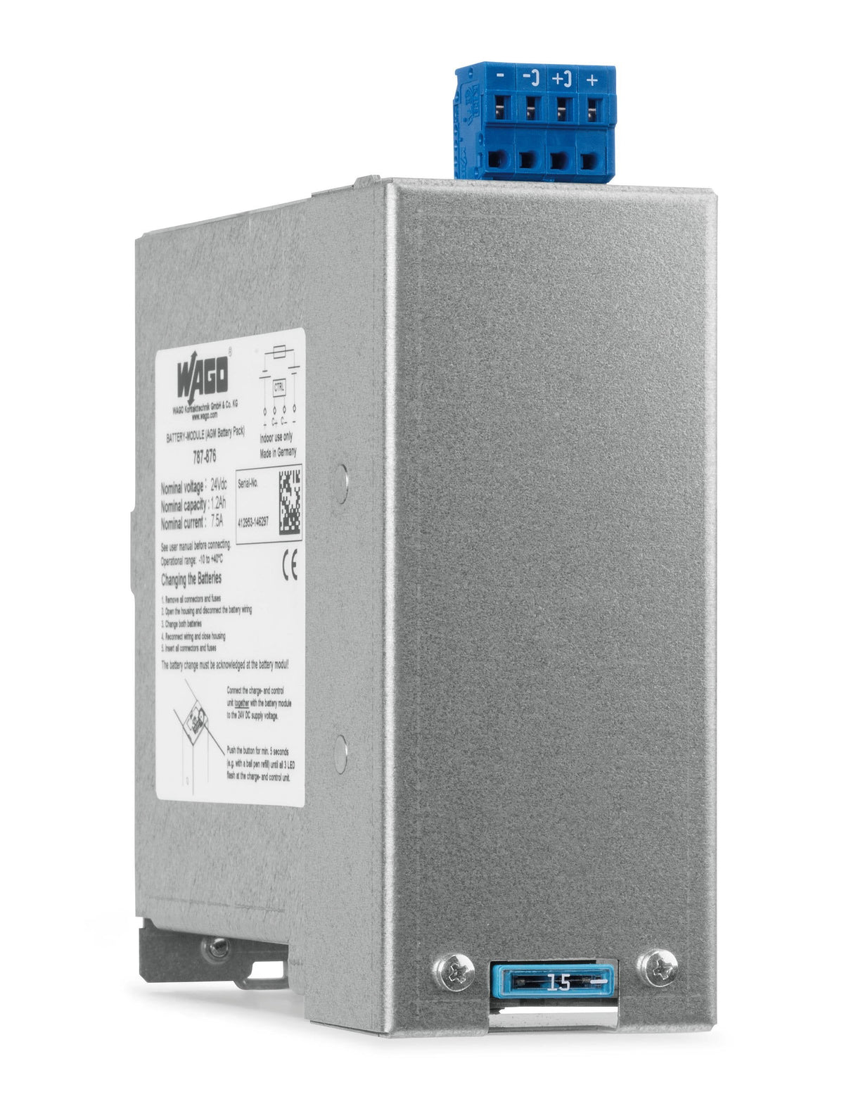 Wago 787-876 Fuente De Alimentación Para Carril Din Din-Rail/Dc 7.5 A Cantidad Salidas 2 X - Offline - (Offline-) Usv
