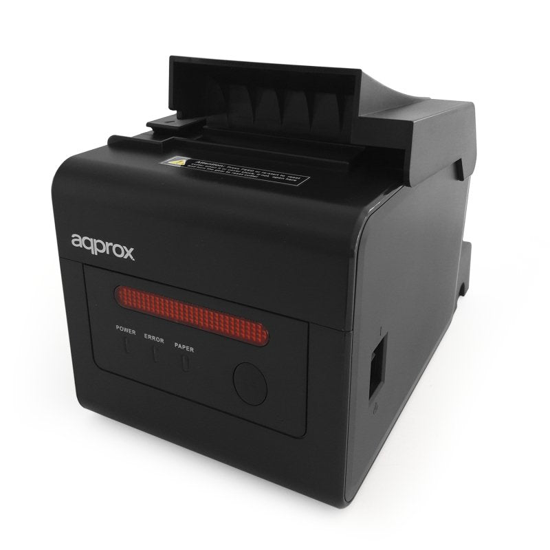 Impresora Pos80 Wifi+Ethernet Negro Approx Ancho: 58 Y 80mm/ No Cartuchos/ Impresion Térmica/ Aviso Sonoro Y Luminoso/ Imprime Desde Word, Excel O Wordpad, Codigos De Barras