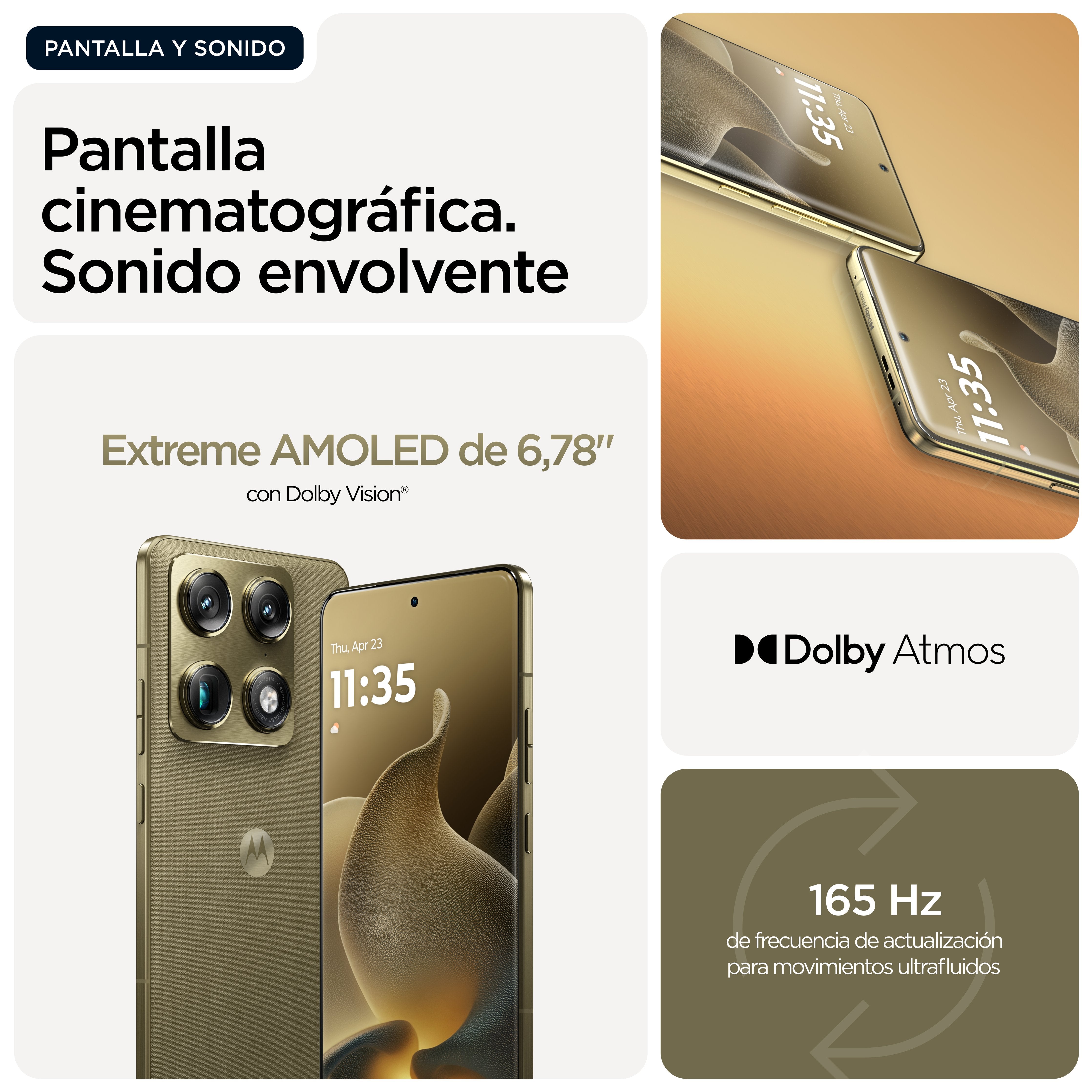 Smartphone  Motorola Moto Signature 6.8" Dual Sim Android Usb Type-C 16 Gb 512 Gb 5200 Mah Verde Oliva