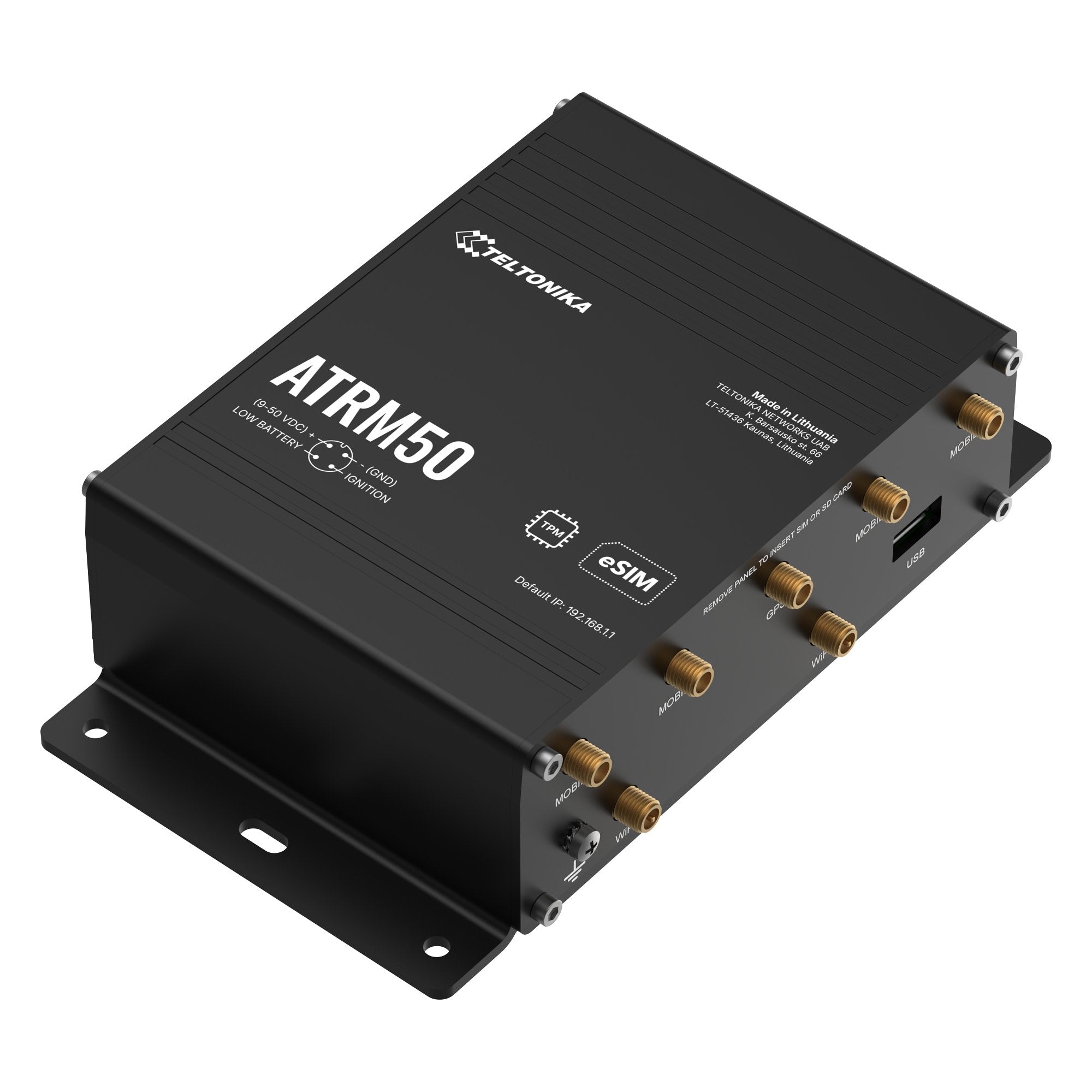 EAN 4779051844869 - Teltonika ATRM50 5G Router for Transportation, Ultra-High Cellular Speeds, M12 CONNECTORS, DUAL SIM & eSI imagen 4