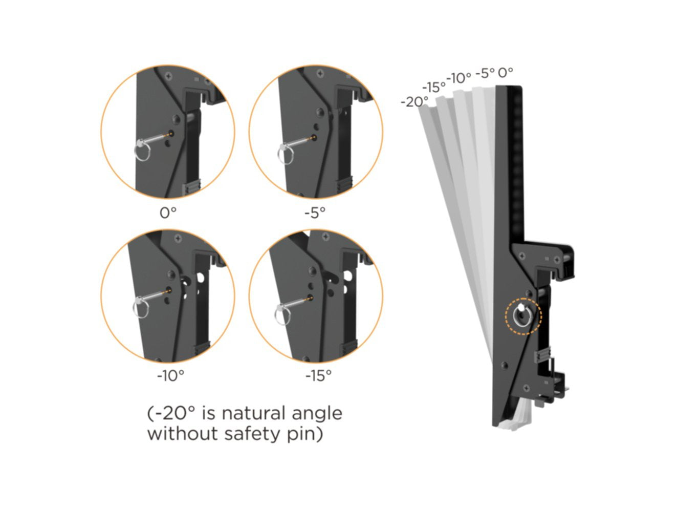 Soporte Pantalla Profesional De Techo Equip 3 Pantallas  45-50 Inclinable Max. 50kgs Por Pantalla