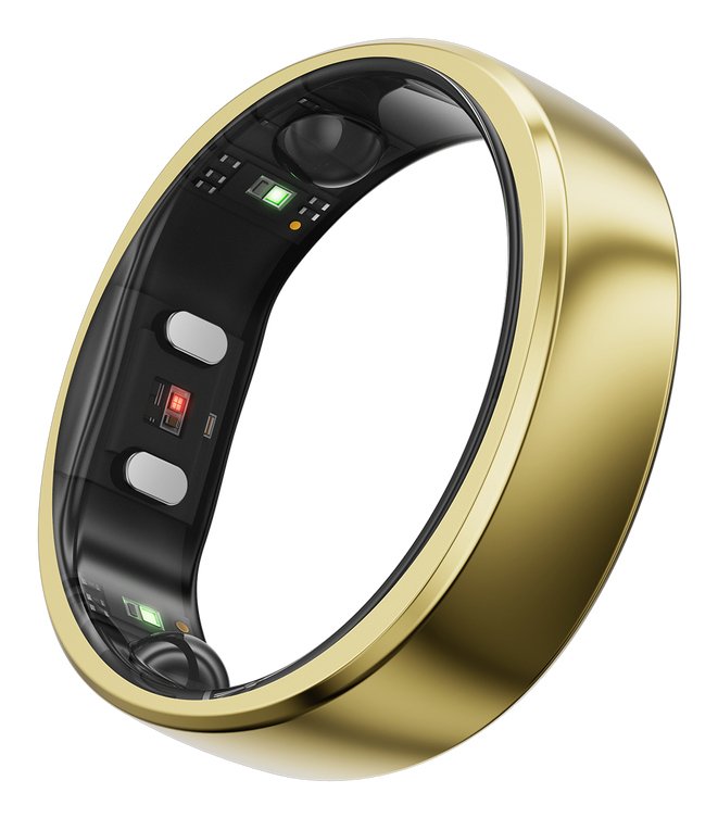 Anillo Inteligente Ringconn Gen2 Para Mujeres Y Hombres - Portátil Para Seguimiento Del Sueño Y La Actividad Física - Frecuencia Cardíaca - Color Oro King, Talla 10