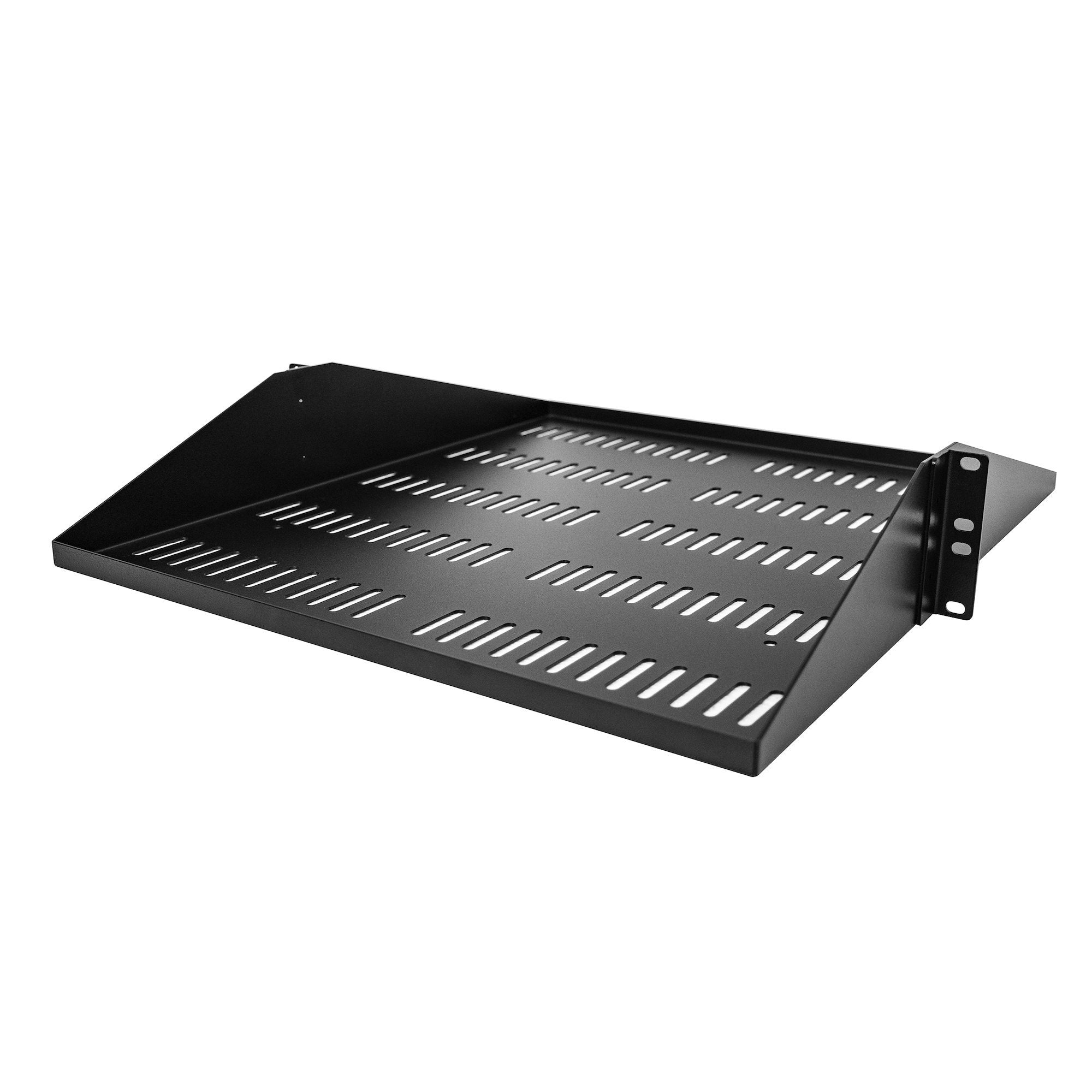 Startech.Com 2u 19 Pulgadas Bandeja De Rack Para Rack - Perforierte, Freitragende Rack Ablage Con Zentrierter Fijación - Belüftete Rack Ablage - Belastbarkeit 91kg - 50cm Profundo (Shelf-2u-20-Center-V)
