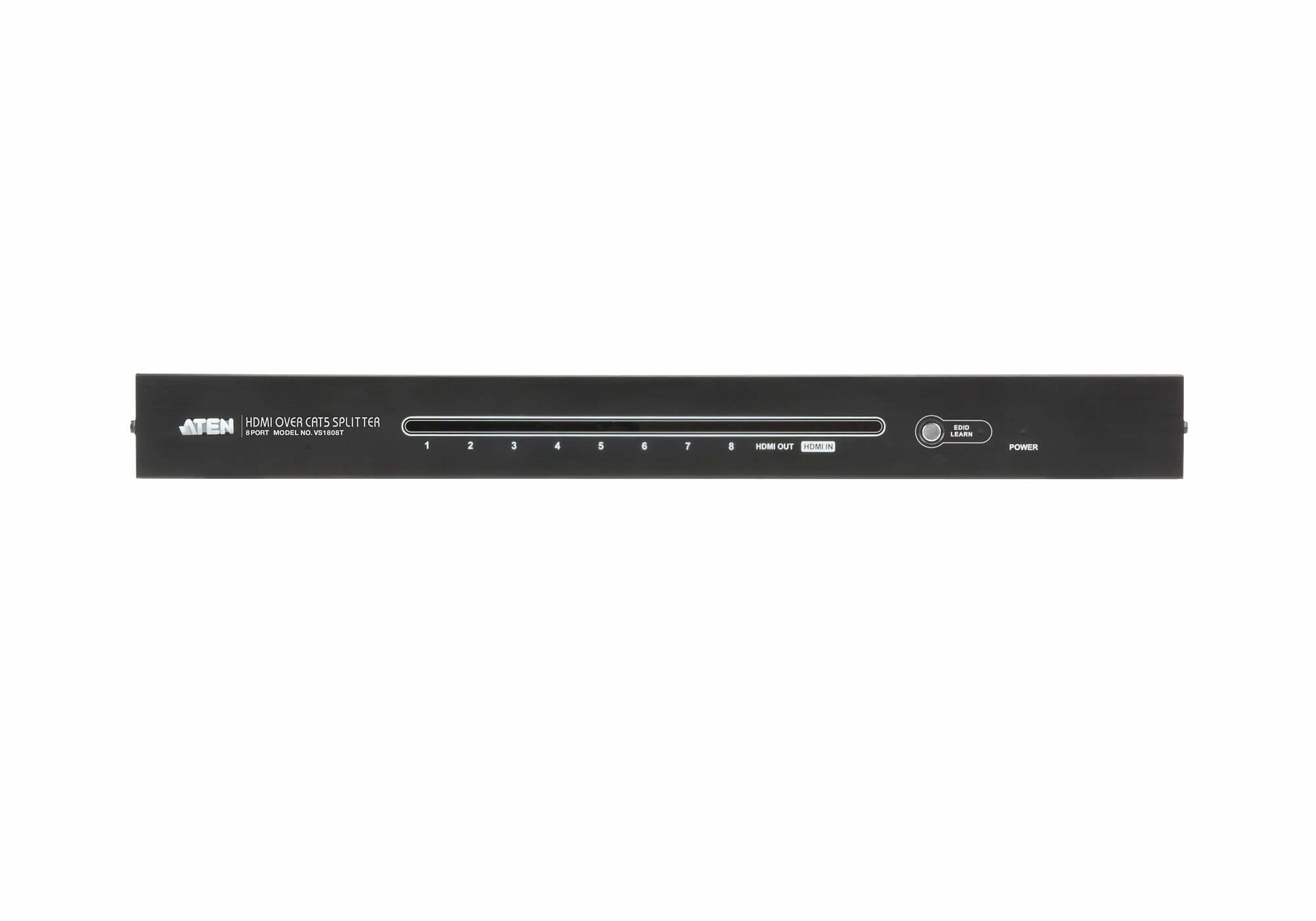 Aten Hdmi Splitter 8-Port Hdmi Cat5e/6 Splitter (Vs1808t-At- Divisor Hdmi De 8 Puertos Para Cables Cat. 5e/6
