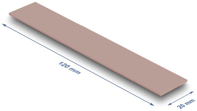 Delock Wärmeleitpad 120 X 20 X 1,5 Mm Para M.2 Module 3,0 W/Mk - Silikonfrei