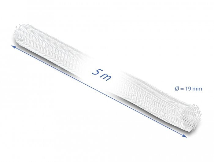 Geflechtschlauch Selbstschliessend 5 M X 19 Mm Weiss