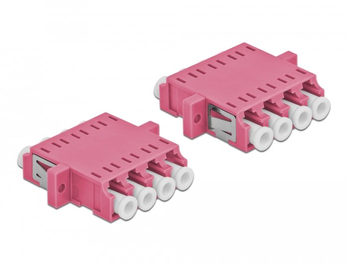 Lwl Kupplung Lc Quad Buchse Zu Lc Quad Buchse Multimode 2 Stück Violett