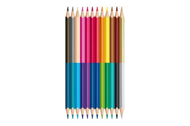 Maped Lápices De Colores Duo Color´Peps Bicolor Estuche De 12x2 C/Surtidos