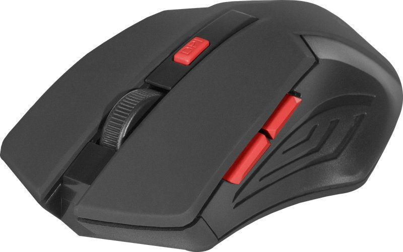 Defender Ratón Inalámbrico Accura Mm-275 Rf Negro-Rojo Óptico 1600dpi 6p 52276