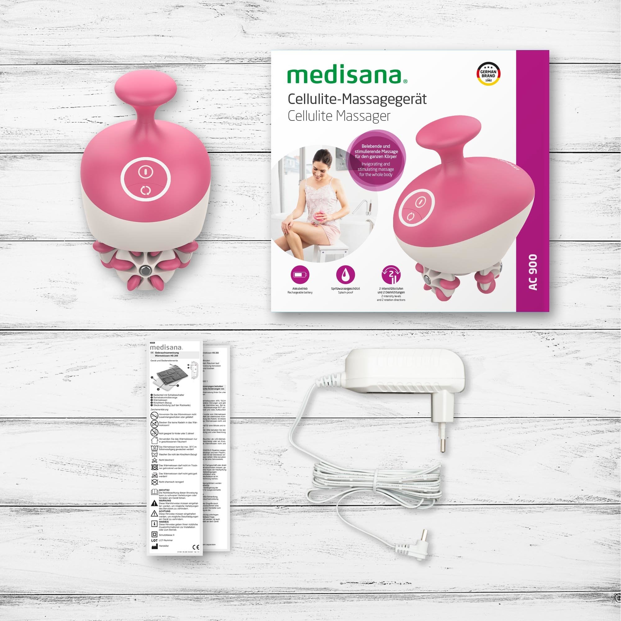 EAN 4015588885426 - Medisana AC 900 masajeador Universal Rosa, Blanco imagen 4