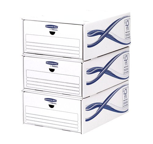 Fellowes Bankers Box Basic Pack De 5 Cajones Archivadores - Carton Reciclado Certificacion Fsc