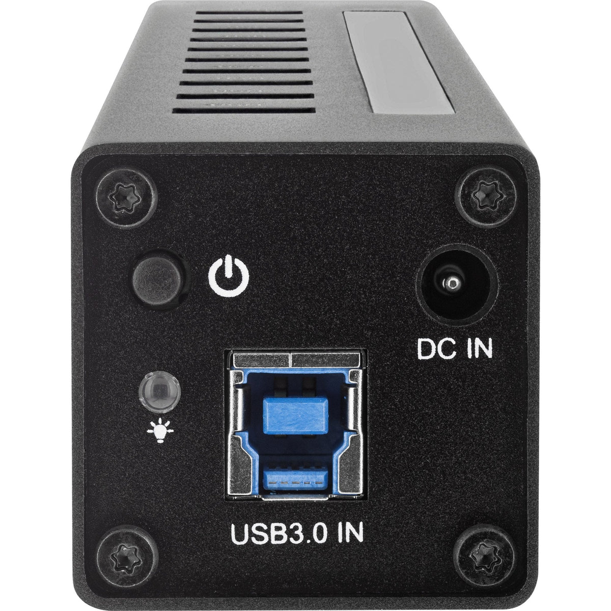 Inline Usb 3.0 Hub De 10 Puertos Caja De Aluminio Con Fuente De Alimentación 4a Negro