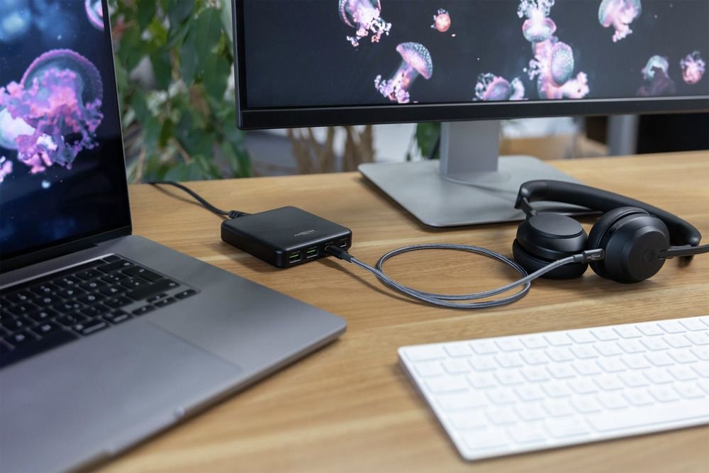 Ansmann Cargador Usb De Escritorio Dc465pd Negro, 65 Vatios, Pd, Quick Charge 3.0 1001-0141