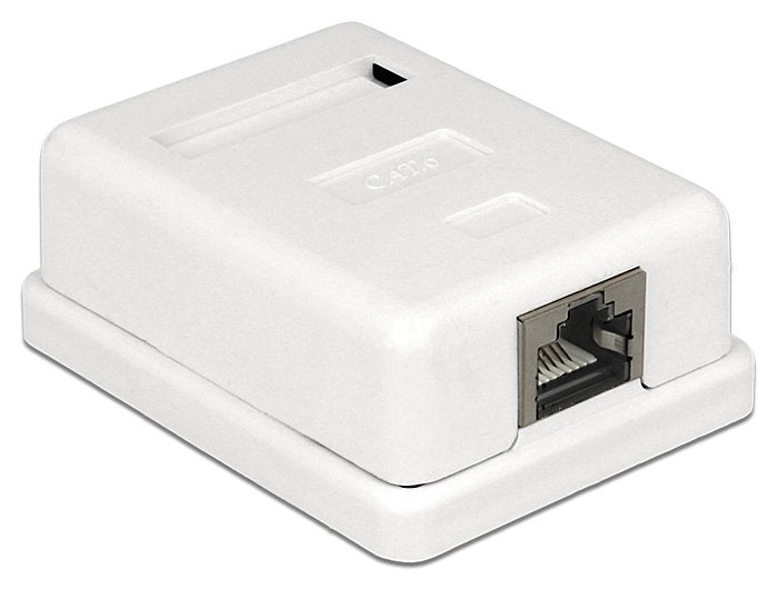 Delock Roseta Cat6 Rj45 1 Toma 66 Mm, 50 Mm, 25 Mm Blanco 86169