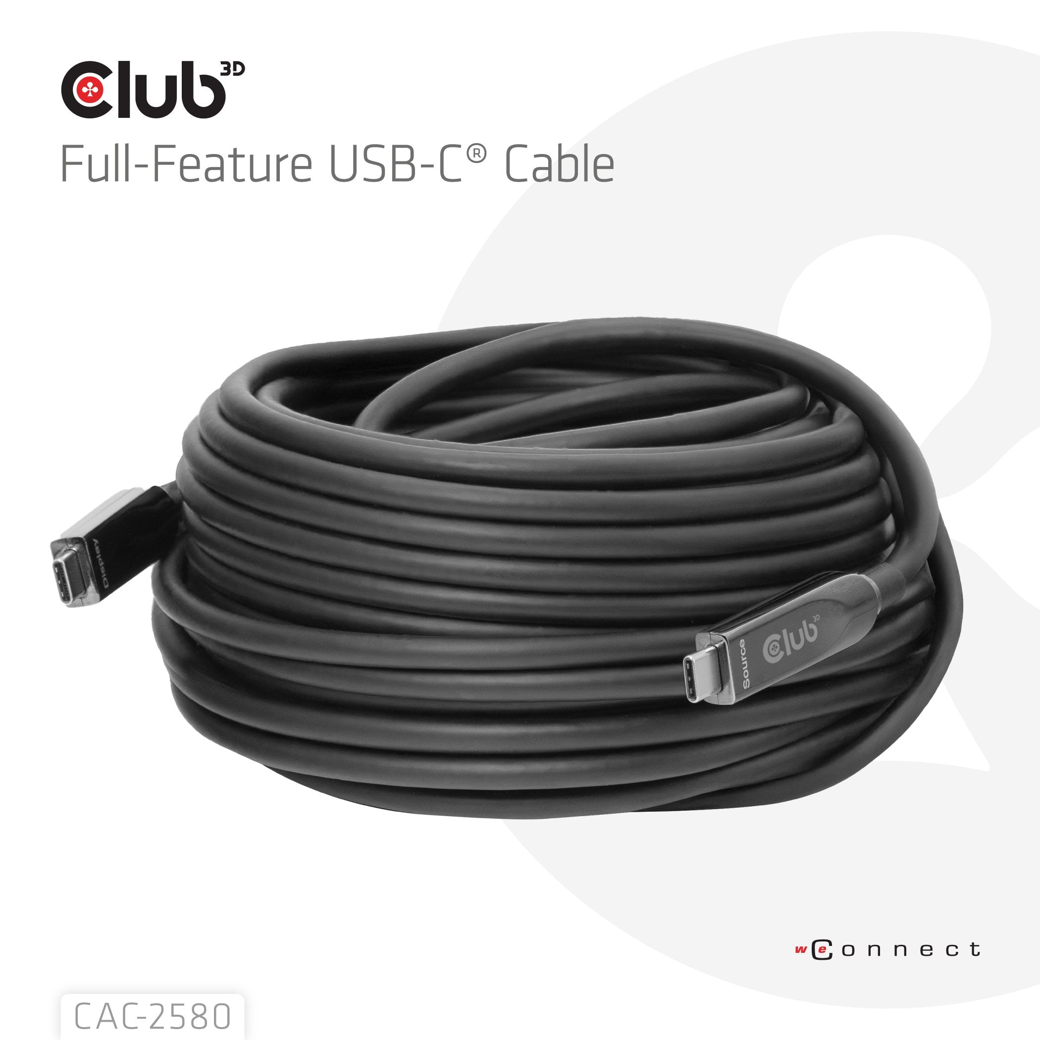 EAN 8719214473662 - CLUB3D CAC-2580 cable USB 15 m USB C Negro imagen 2