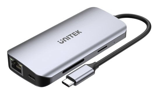 EAN 4894160052254 - UNITEK D1122A01 hub de interfaz 2 x USB 3.2 Gen 2 (3.1 Gen 2) Type-C 1000 Mbit/s Gris imagen 1