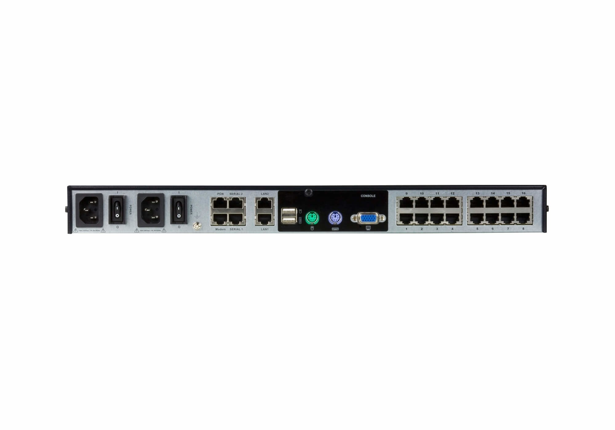 Aten / Conmutador Kmv / 16-Puertos / Kn1116va-Ax-G Aten 16-Puertos 2-Bus Cat5e/6 Kvm Sobre Ip Switch, Luc (Laptop Usb Console), Con Audio &Amp Soporte Para Medio Virtual (Kn1116va-Ax-G)