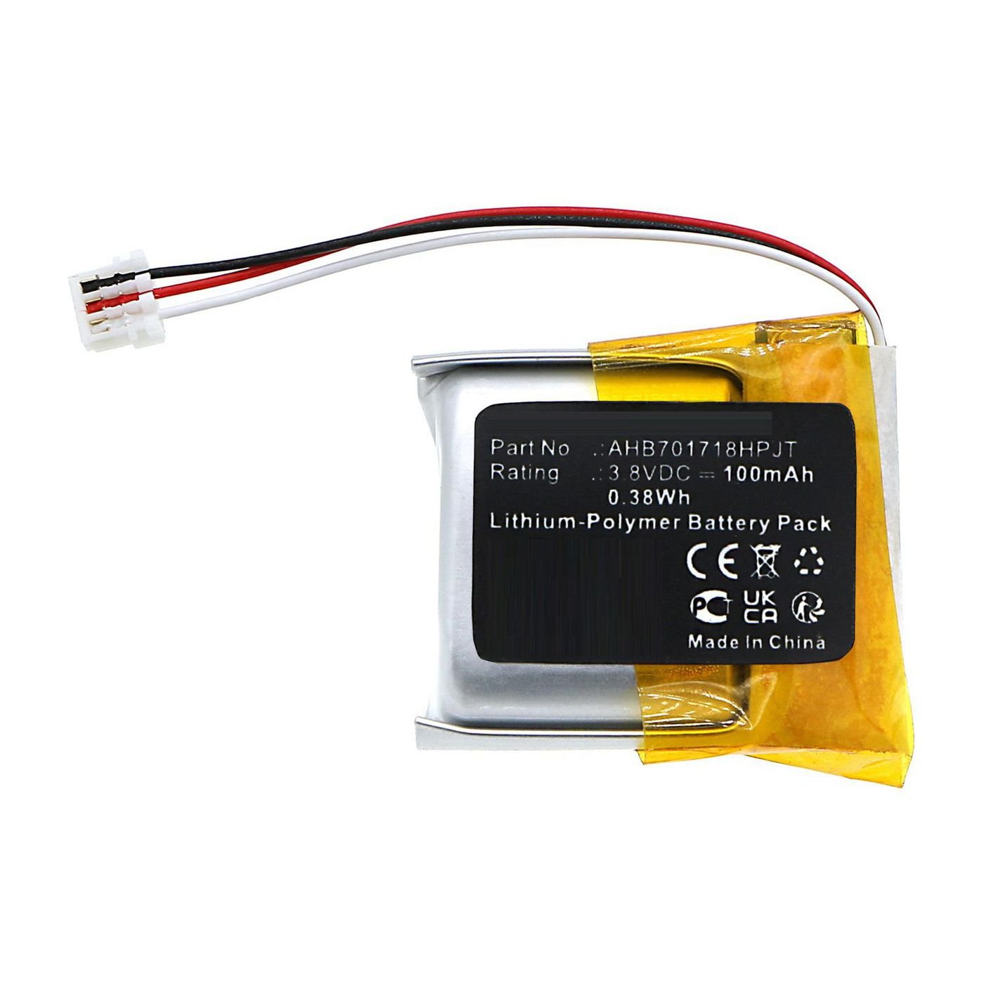 Battery 3.8v 100mah 0.38wh  For Jabra Wireless Headset