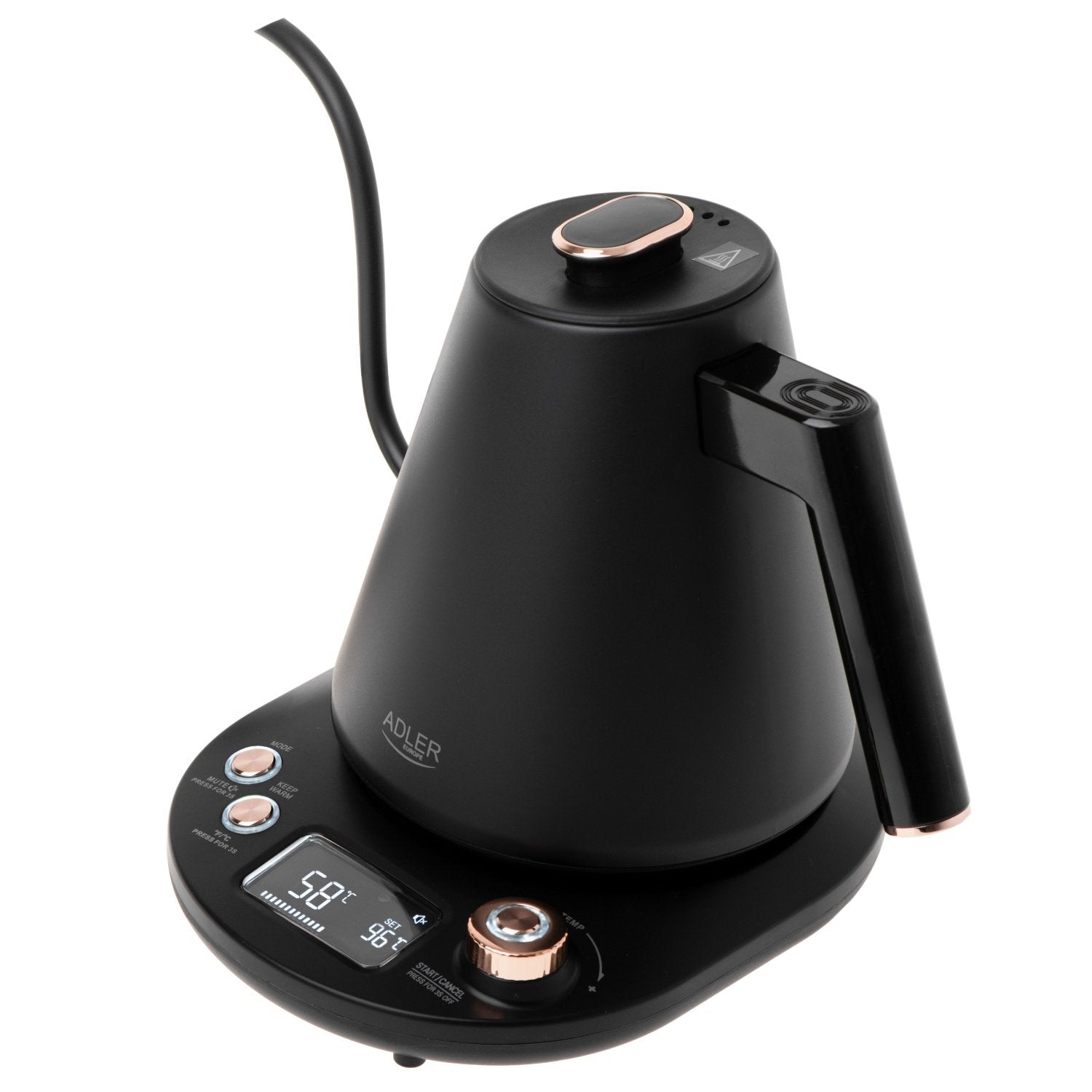 EAN 5905575902535 - Adler AD 1349 tetera eléctrica 1 L 1100 W Negro, Oro imagen 3