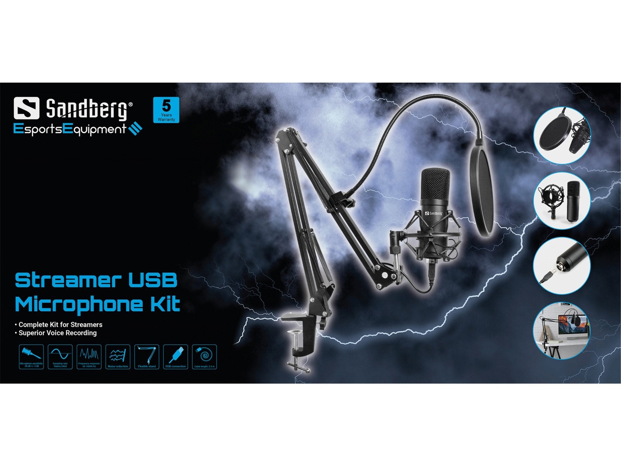 Sandberg Micrófono Streamer Usb Kit