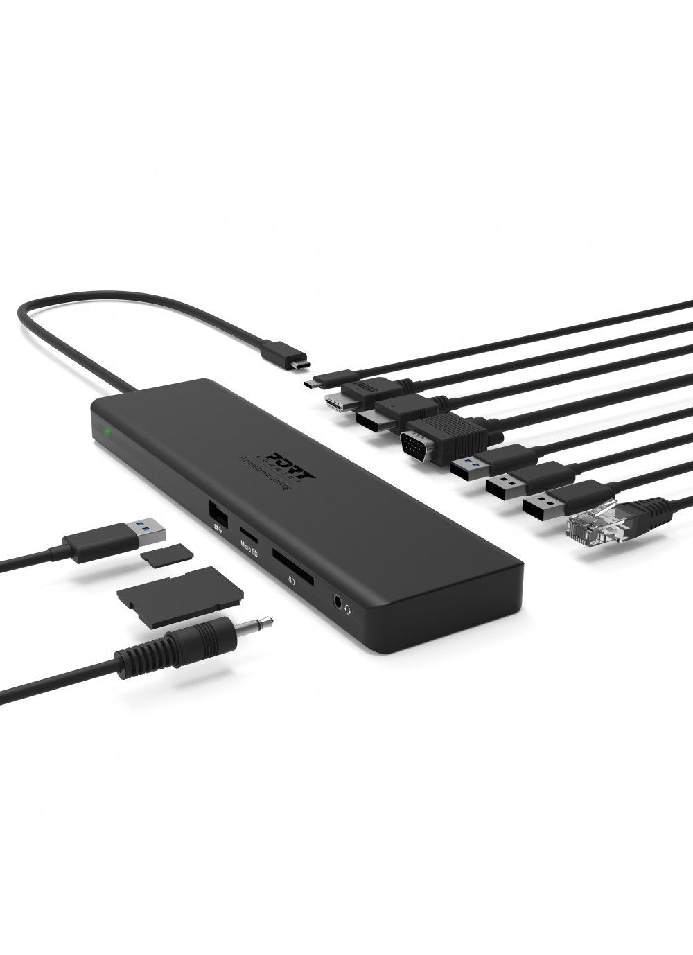 Port Designs Docking Type C Travel - 1 X 4k - 3 X Fhd Pd 100w