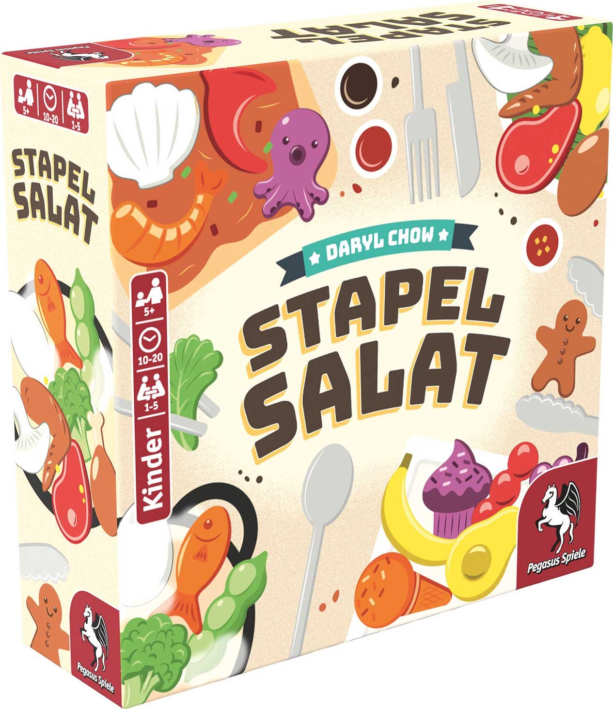 EAN 4250231739231 - Pegasus Stapelsalat Stacked salad 20 min Juego de mesa Educativo imagen 1
