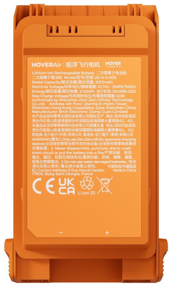 Hoverair Sp18h001 Batería Para Dron Naranja