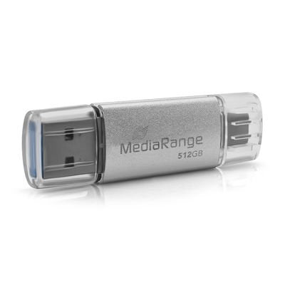EAN 4260664879794 - MediaRange MR940-1 unidad flash USB 512 GB USB Type-A / USB Type-C 3.2 Gen 1 (3.1 Gen 1) Plata imagen 2