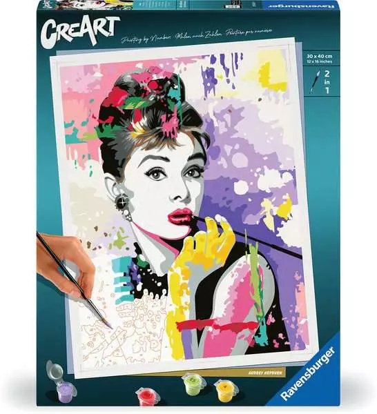 Ravensburger Creart Premium - Audrey Hepburn, Pintura 25526