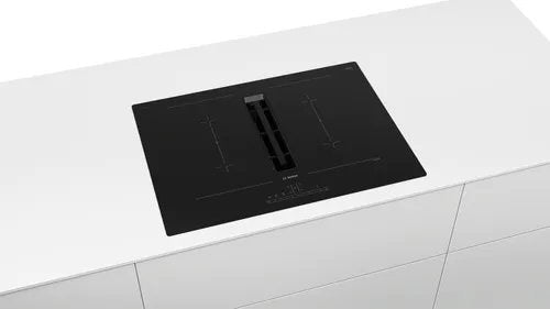 Bosch Home Set Pvq711ga7 Pvq711f15e + Hez9vdsb2, Placa De Cocción Independiente Negra, 70 Cm, Con Campana Extractora Integrada Pvq711ga7