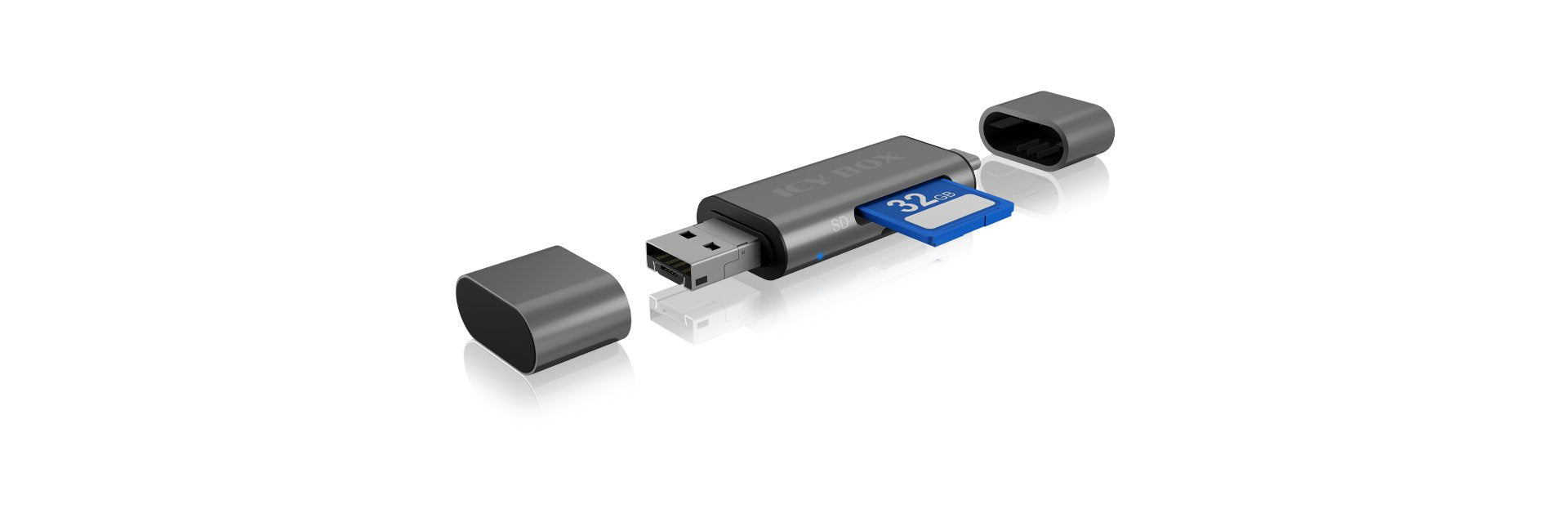 Icy Box Ib-Cr201-C3 Lector De Tarjetas Externo Con Conector Multi-Usb