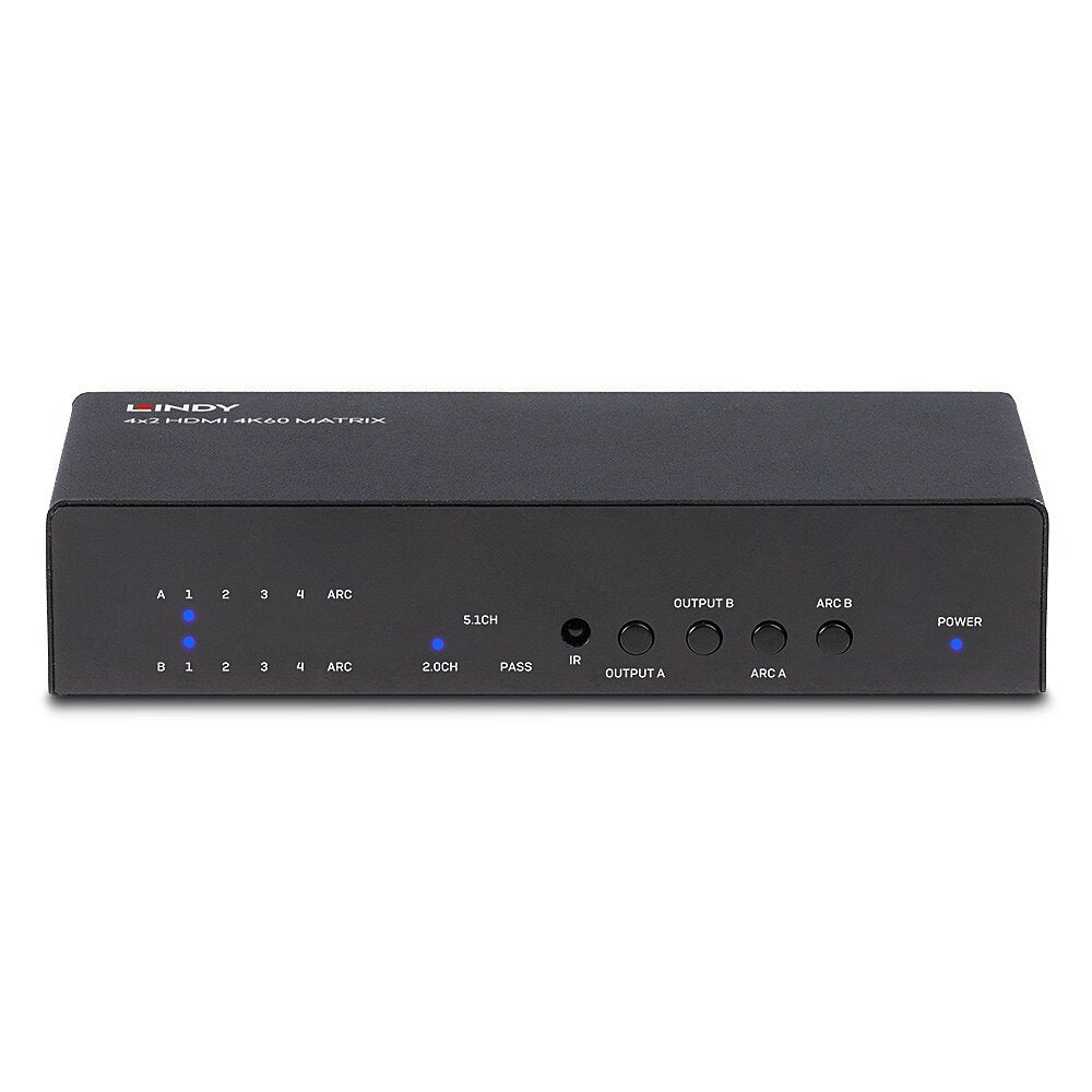 Conmutador De Matriz Lindy 4x2 Hdmi 2.0 18g