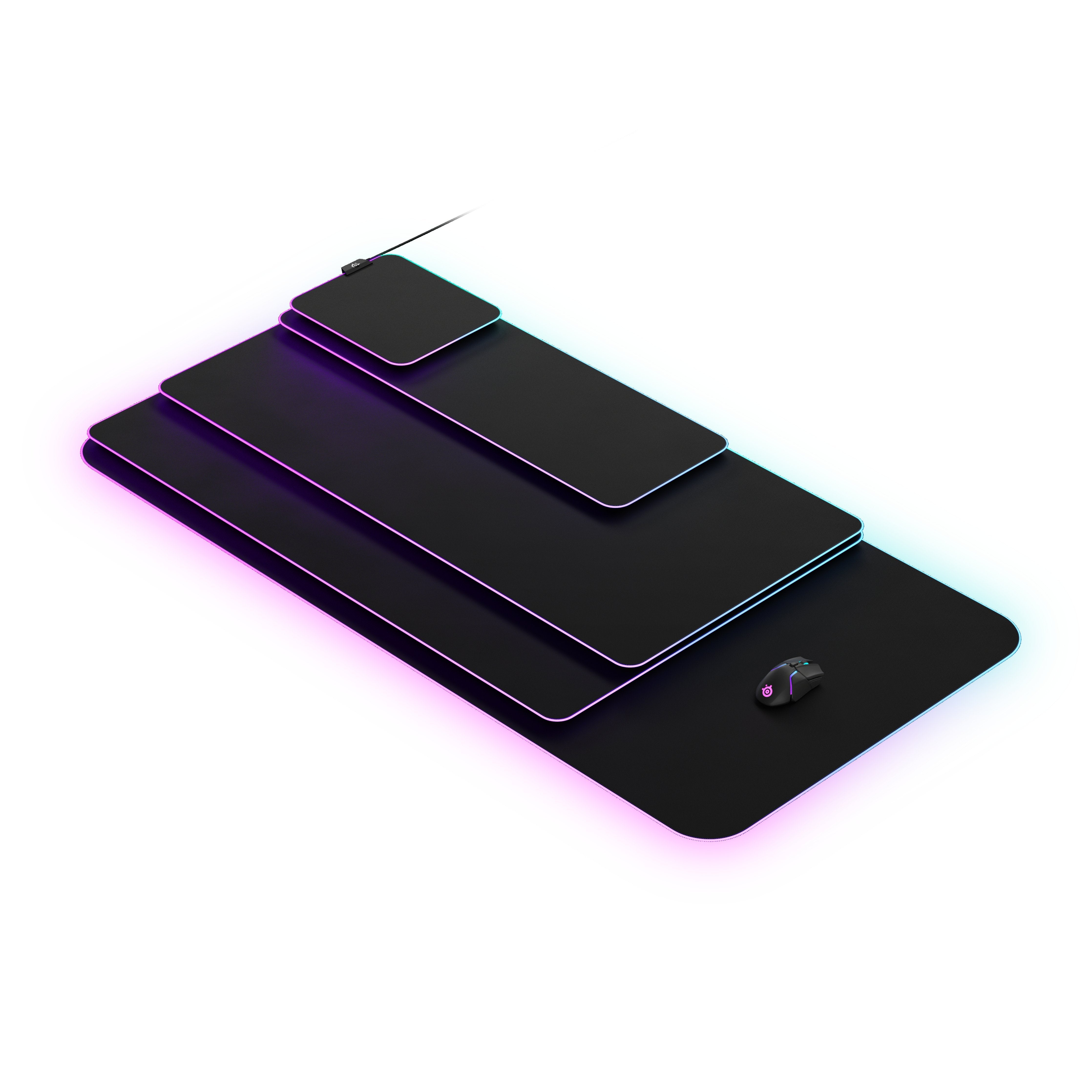 Alfombrilla Steelseries Prism Tela - Xl (63826) Steelseries Qck Prism Cloth Xl, Negro, Monótono, Tela, Caucho, Silicona, Retroiluminación Led, Multicolor, Alfombrilla De Ratón Para Juegos