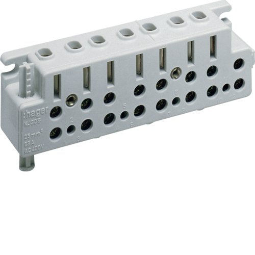 Hager Zhlersteckklemme Universz Kj30s Drehstrom 63a Sperrbar M.Tre-Anschl.