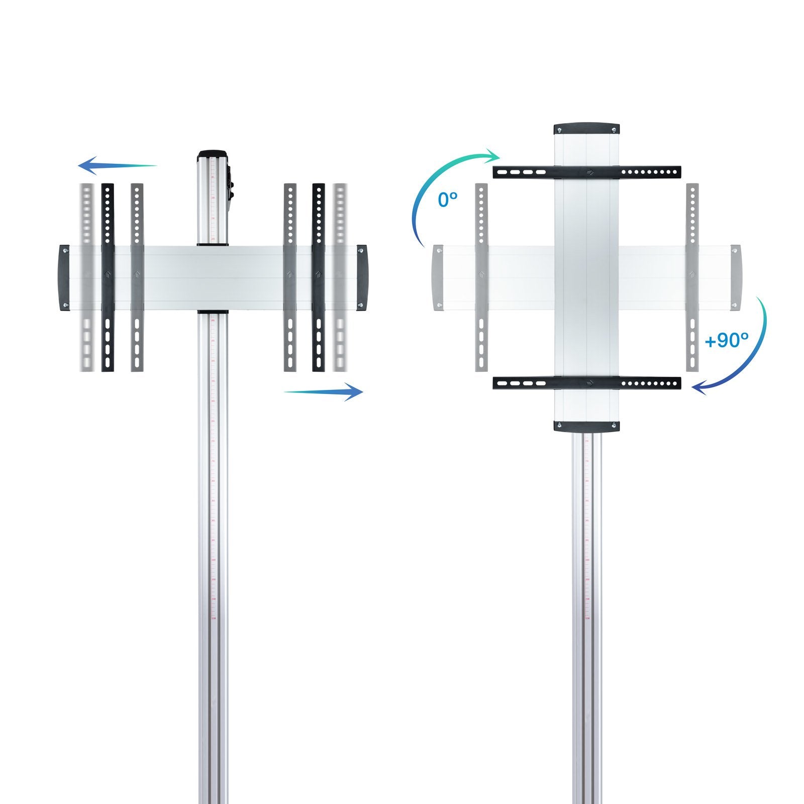 Tooq Soporte De Pantalla De Suelo Fijo 37"-70" - Peso Max 50kg - Vesa 600x400mm