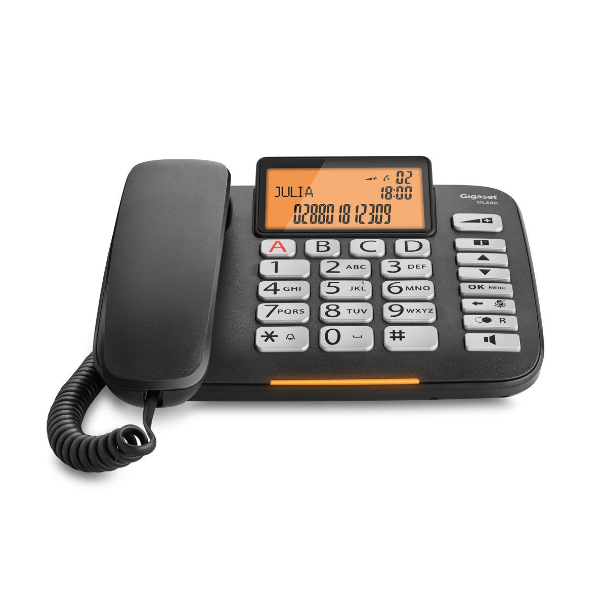 Gigaset Dl580 Teléfono Fijo Teclas Grandes Negro